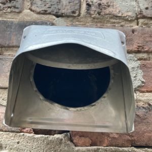 A clean exterior exhaust vent after professional cleaning by The Dryer Vent Guy